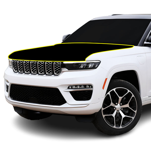 Fits Jeep Grand Cherokee 2022+ Precut Premium Gloss Black Carbon Fiber Hood Paint Protection Film PPF Decal Film Kit