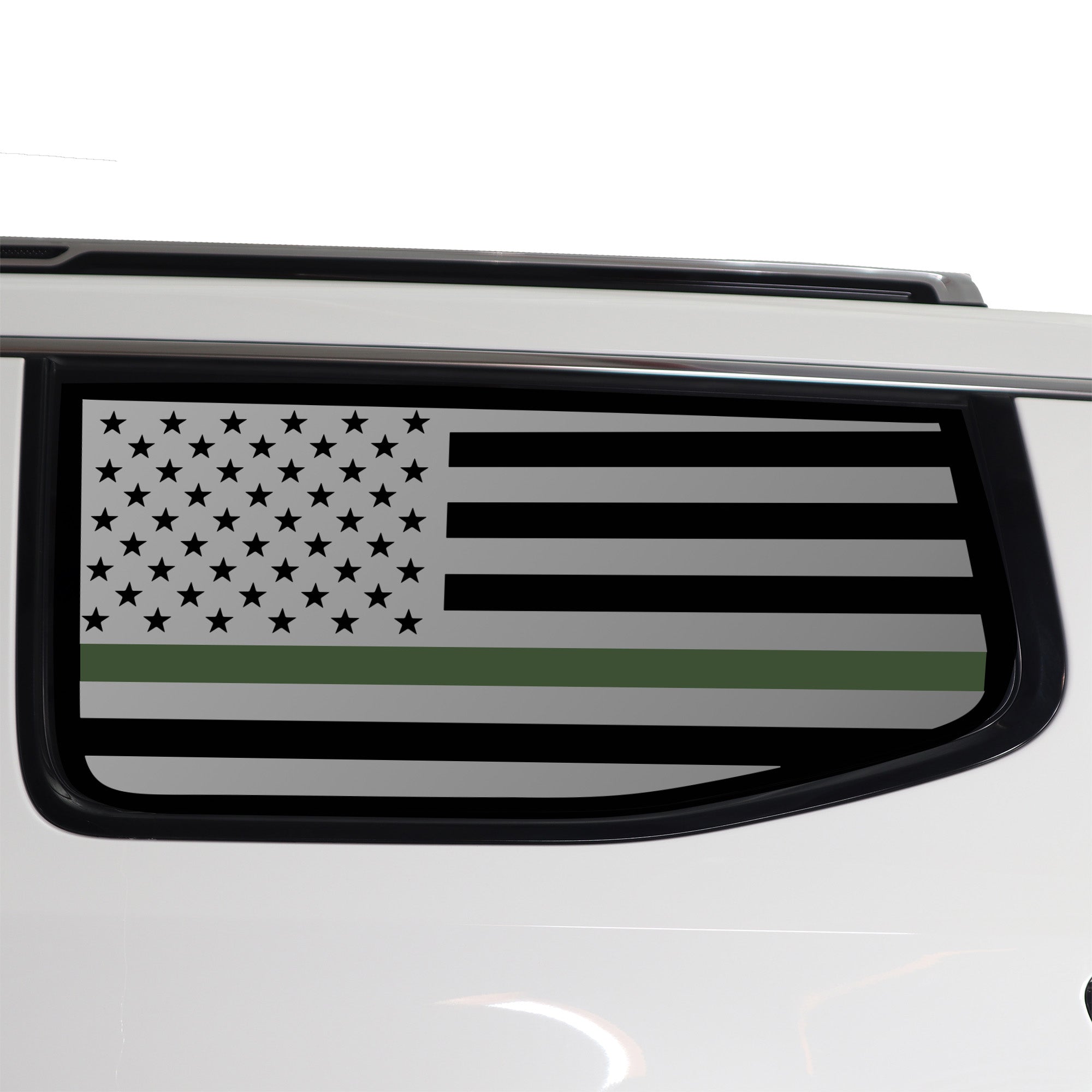 Quarter Window American Flag Vinyl Decal Stickers Fits Jeep Wagoneer 2022 - 2025 - Bogar Tech Designs