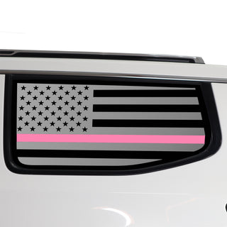 Buy thin-pink-line Quarter Window American Flag Vinyl Decal Stickers Fits Jeep Wagoneer 2022 2023 2024