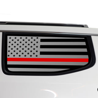 Buy thin-red-line Quarter Window American Flag Vinyl Decal Stickers Fits Jeep Wagoneer 2022 2023 2024