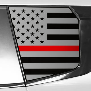 Buy thin-red-line Quarter Window American Flag Vinyl Decal Stickers Fits Mitsubishi Outlander 2022-2024