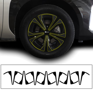 Vinyl Chrome Delete Grille Front  Wheel Blackout Decal Stickers Overlay Film Fits Toyota BZ4X 2022-2024