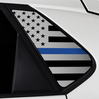 Buy thin-blue-line Quarter Window American Flag Vinyl Decal Stickers Fits Toyota BZ4X 2022-2024