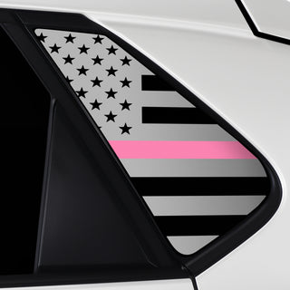 Buy thin-pink-line Quarter Window American Flag Vinyl Decal Stickers Fits Toyota BZ4X 2022-2024