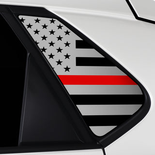 Buy thin-red-line Quarter Window American Flag Vinyl Decal Stickers Fits Toyota BZ4X 2022-2024