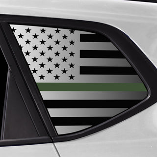 Buy thin-green-line Quarter Window American Flag Vinyl Decal Stickers Fits Volkswagen Taos 2022-2024