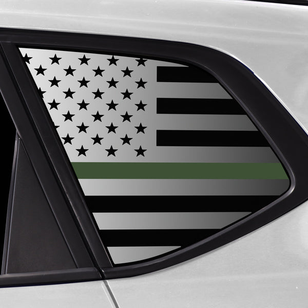 Quarter Window American Flag Vinyl Decal Stickers Fits Volkswagen Taos 2022-2024