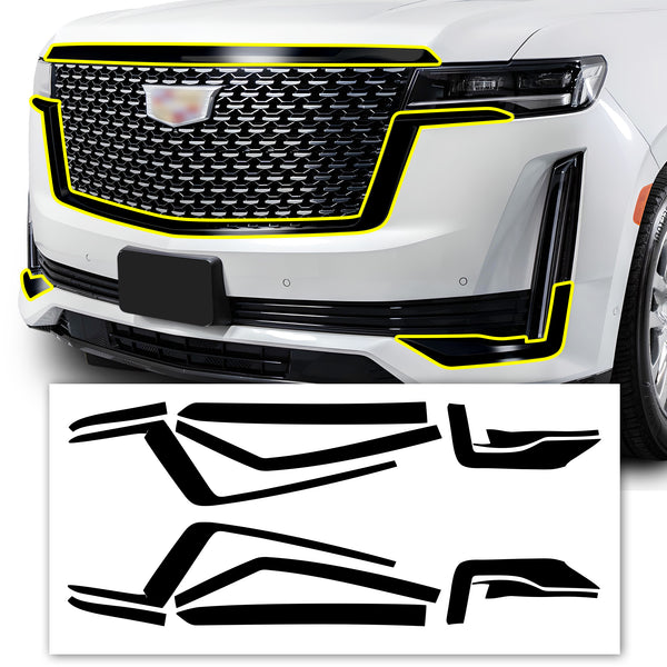 Cadillac Escalade 2021-2026 Blackout Chrome Delete Kit - Precut Gloss Black Vinyl Overlays