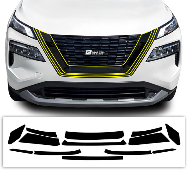 Nissan Rogue 2021-2026 Window Trim Blackout Chrome Delete Kit - Precut Gloss Black Vinyl Overlays