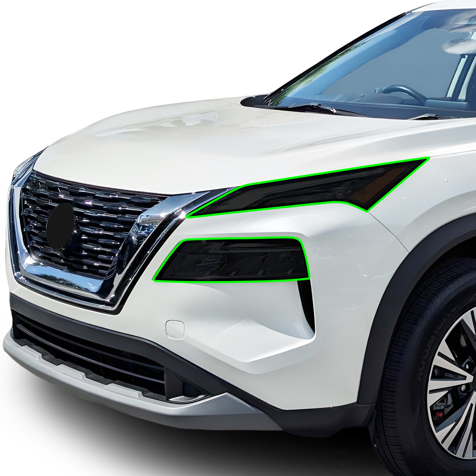 Full Headlight Taillight Precut Smoked PPF Tint Kit Film Overlay Fits Nissan Rogue 2021 - 2025 - Bogar Tech Designs