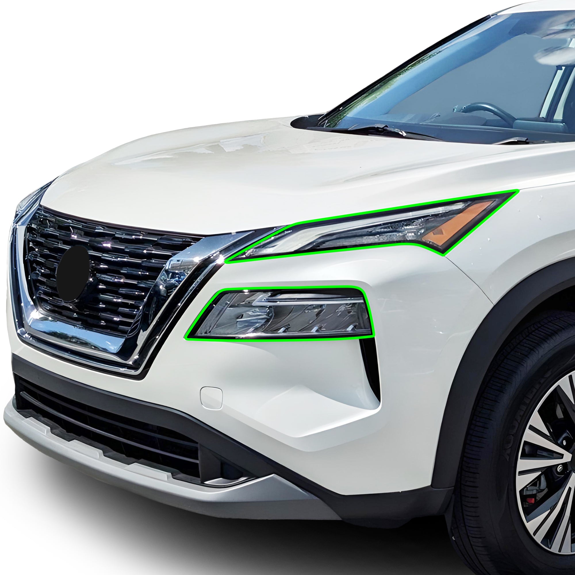 Full Headlight Taillight Precut Smoked PPF Tint Kit Film Overlay Fits Nissan Rogue 2021 - 2025 - Bogar Tech Designs