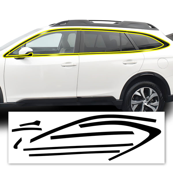 Vinyl Chrome Delete Side Window Blackout Decal Stickers Overlay Film Fits Subaru Outback