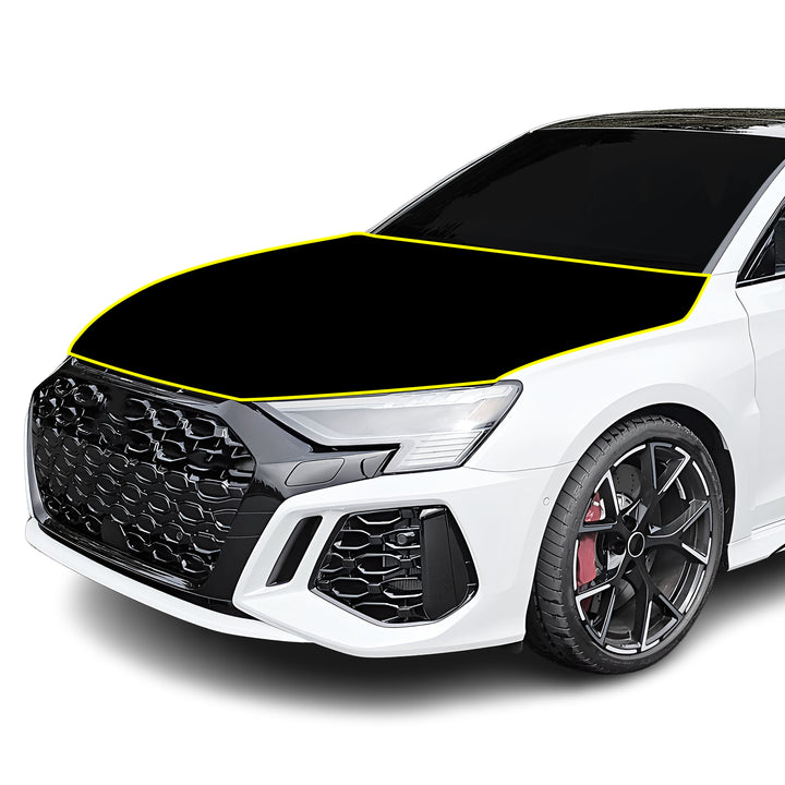 Fits Audi RS3 2022 - 2024 Precut Premium Gloss Black Carbon Fiber Hood Paint Protection Film PPF Decal Film Kit - Bogar Tech Designs