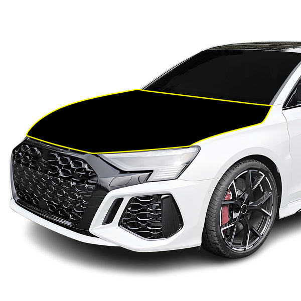 Fits Audi RS3 2022-2024 Precut Premium Gloss Black Carbon Fiber Hood Paint Protection Film PPF Decal Film Kit Cover