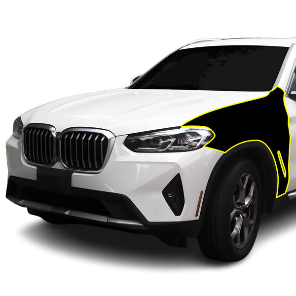 Fits BMW X3 2022+ Precut Premium Gloss Black Carbon Fiber Fender Paint Protection Film PPF Decal Film Kit