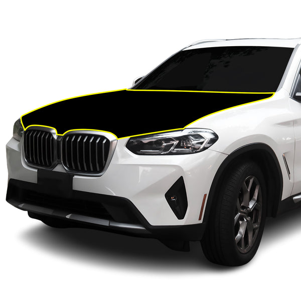 Fits BMW X3 2022+ Precut Premium Gloss Black Carbon Fiber Hood Paint Protection Film PPF Decal Film Kit