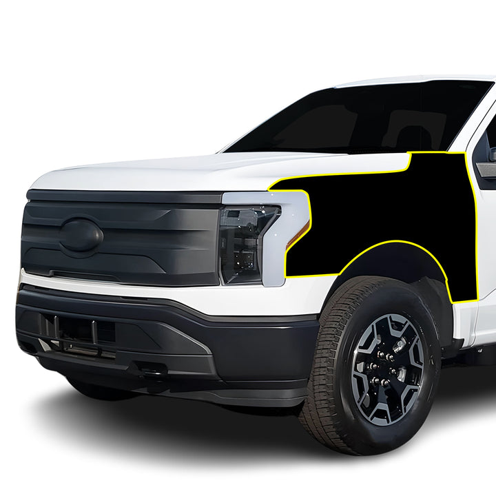 Fits Ford F - 150 Lightning 2022+ Precut Premium Gloss Black Carbon Fiber Fender Paint Protection Film PPF Decal Film Kit Cover - Bogar Tech Designs
