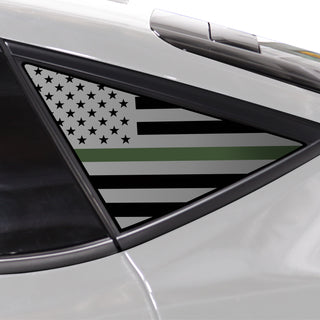 Buy thin-green-line Quarter Window American Flag Vinyl Decal Stickers Fits Acura Integra 2023-2024