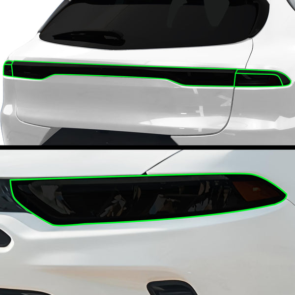 Dodge Hornet 2023–2025 Dark Smoke Headlight & Taillight Tint Kit – Precut Vinyl Lens Overlays