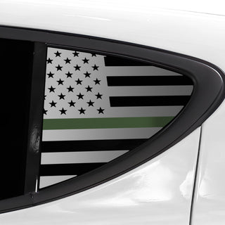 Buy thin-green-line Quarter Window American Flag Vinyl Decal Stickers Fits Dodge Hornet 2023-2025