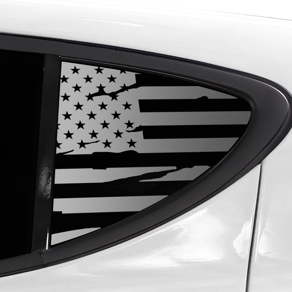 Quarter Window American Flag Vinyl Decal Stickers Fits Dodge Hornet 2023-2025