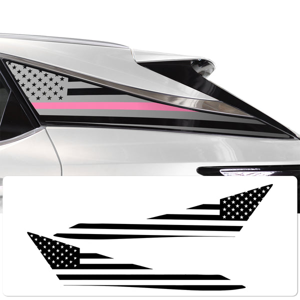 Quarter Window American Flag Vinyl Decal Stickers Fits Lexus RX 2023-2024