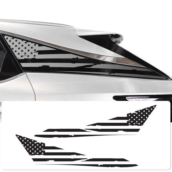 Quarter Window American Flag Vinyl Decal Stickers Fits Lexus RX 2023 - 2025 - Bogar Tech Designs