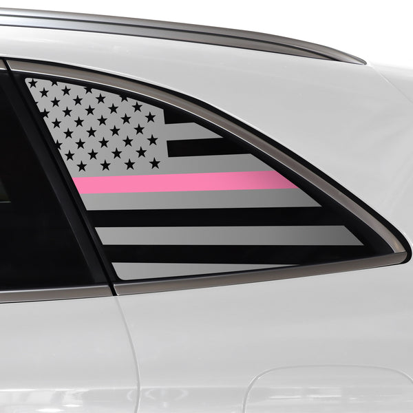 Quarter Window American Flag Vinyl Decal Stickers Fits Mercedes-Benz GLC 2016-2024