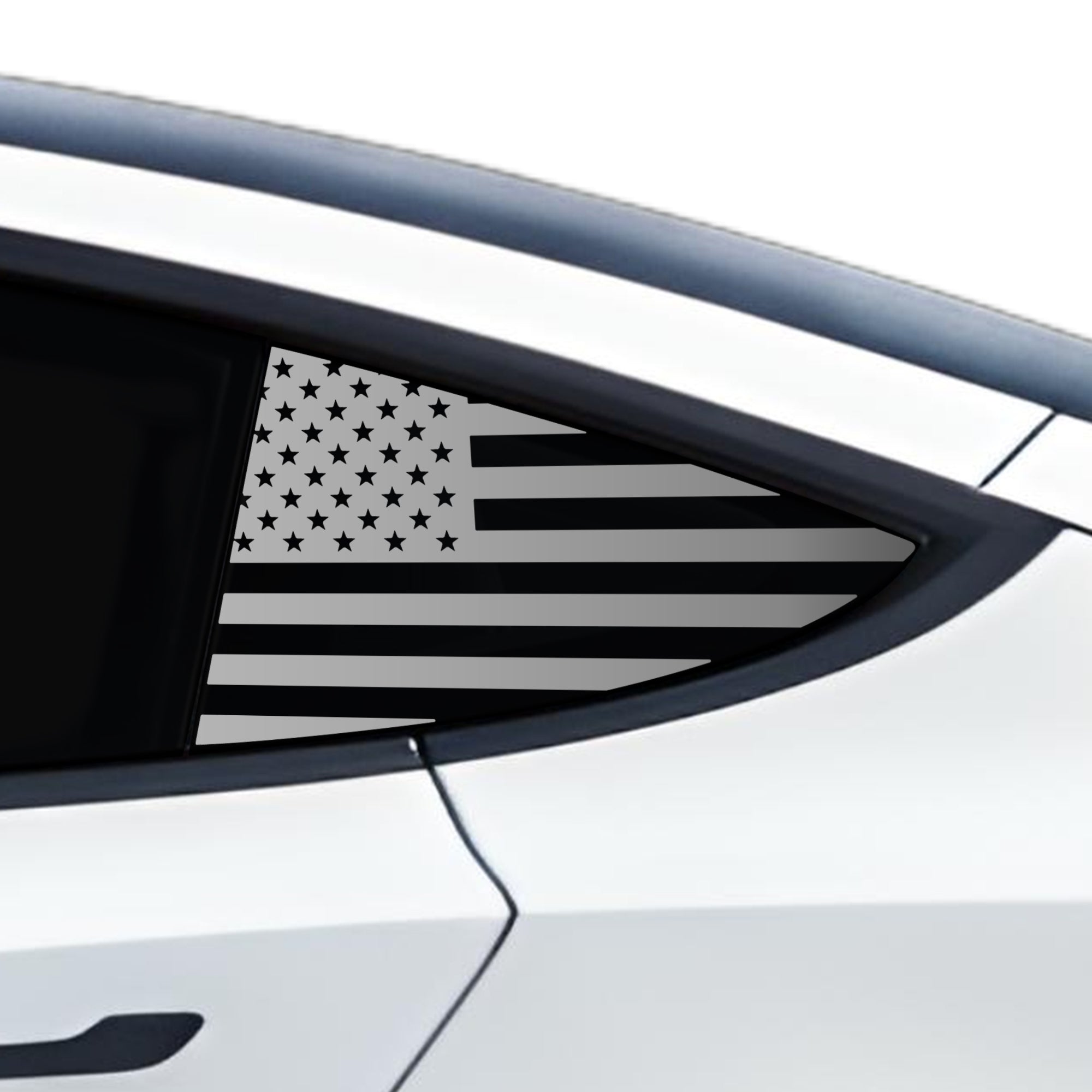 Quarter Window American Flag Vinyl Decal Stickers Fits Tesla Model 3 2023 - 2025 - Bogar Tech Designs