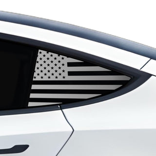 Quarter Window American Flag Vinyl Decal Stickers Fits Tesla Model 3 2023-2024