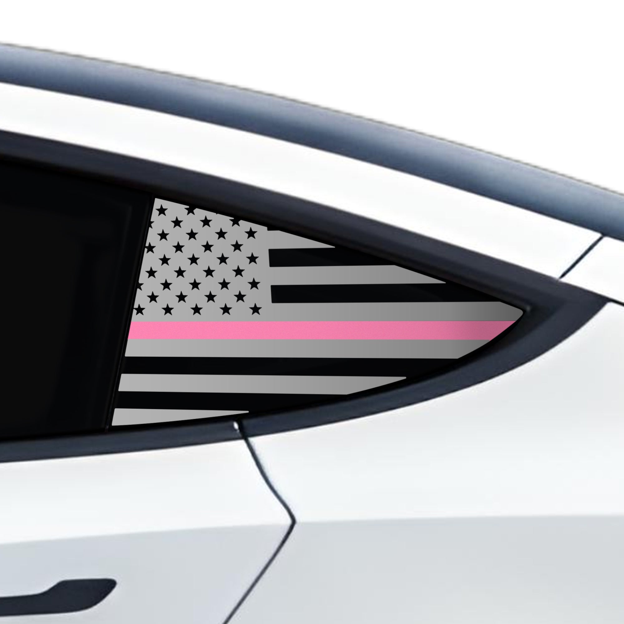 Quarter Window American Flag Vinyl Decal Stickers Fits Tesla Model 3 2023 - 2025 - Bogar Tech Designs