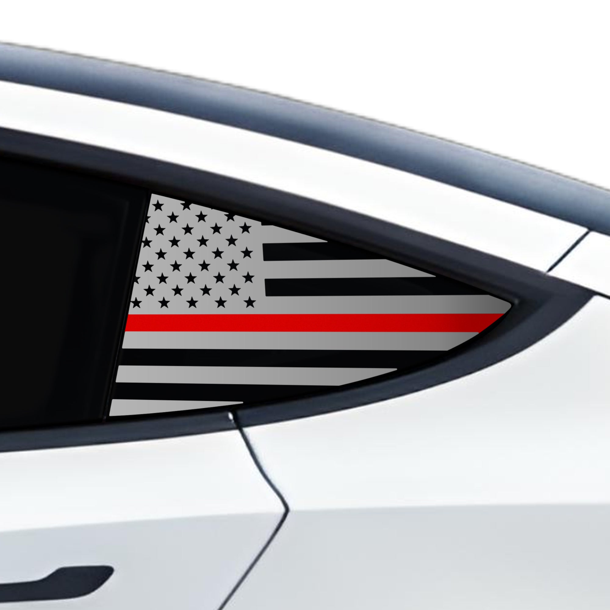 Quarter Window American Flag Vinyl Decal Stickers Fits Tesla Model 3 2023 - 2025 - Bogar Tech Designs