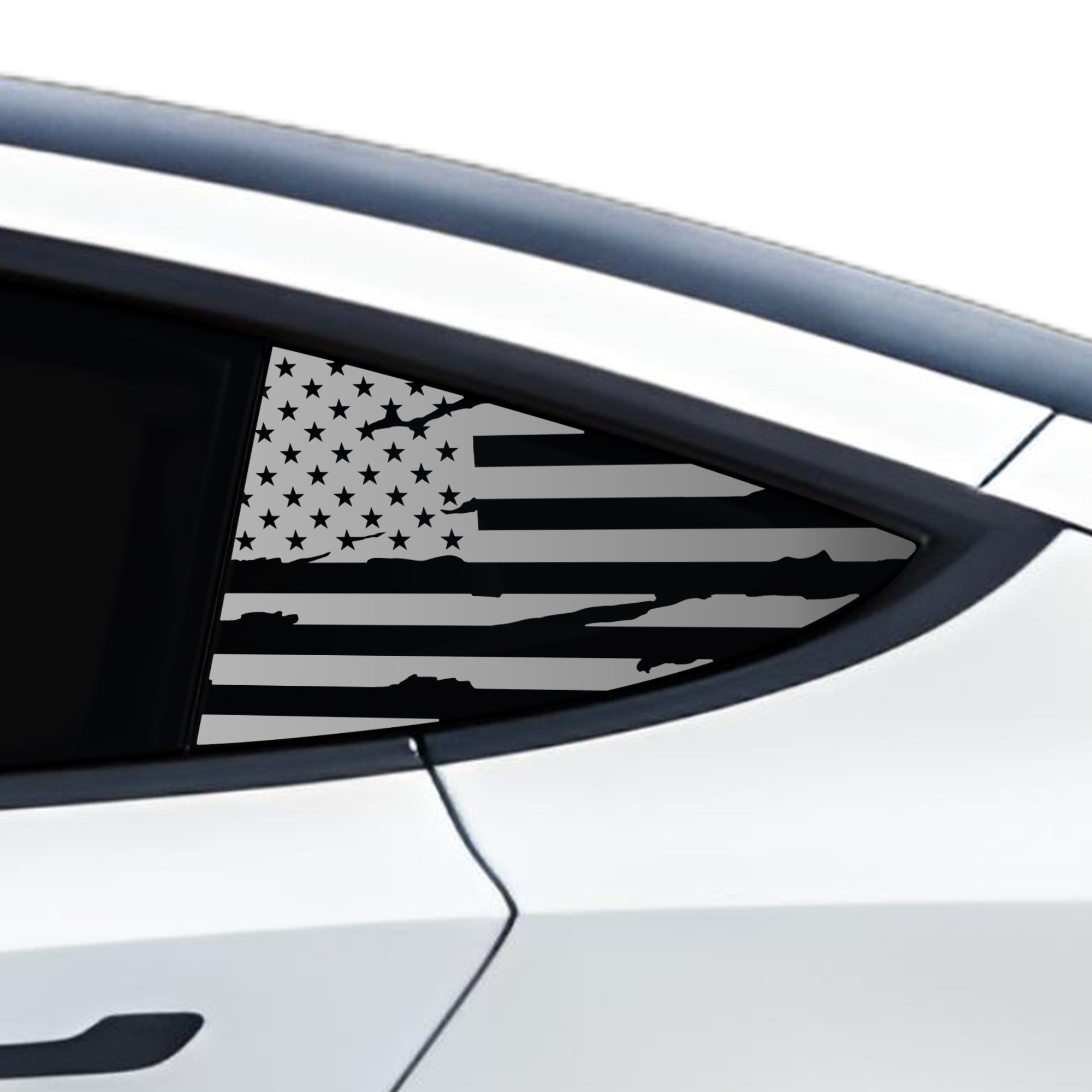 Quarter Window American Flag Vinyl Decal Stickers Fits Tesla Model 3 2023 - 2025 - Bogar Tech Designs