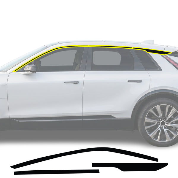 Cadillac Lyriq 2023-2026 Blackout Chrome Delete Kit - Precut Gloss Black Vinyl Overlays