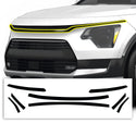 Vinyl Chrome Delete Grille Window Blackout Decal Stickers Overlay Film Fits Kia Niro 2023 2024