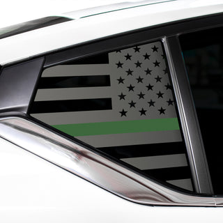 Buy thin-green-line Quarter Window American Flag Vinyl Decal Stickers Fits Nissan Altima 2019-2023