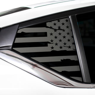 Quarter Window American Flag Vinyl Decal Stickers Fits Nissan Altima 2019-2023