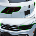 Full Headlight Taillight Precut Smoked PPF Tint Kit Film Overlay Fits Volkswagen Tiguan