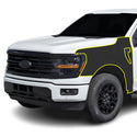 Fits Ford F-150 2021+ Precut Premium Gloss Black Carbon Fiber Fender Paint Protection Film PPF Decal Film Kit Cover