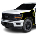 Fits Ford F-150 2021+ Precut Premium Gloss Black Carbon Fiber Fender Paint Protection Film PPF Decal Film Kit Cover