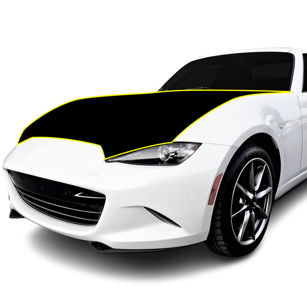 Fits Mazda MX-5 Miata 2016-2024 Precut Premium Gloss Black Carbon Fiber Hood Paint Protection Film PPF Decal Film Kit Cover