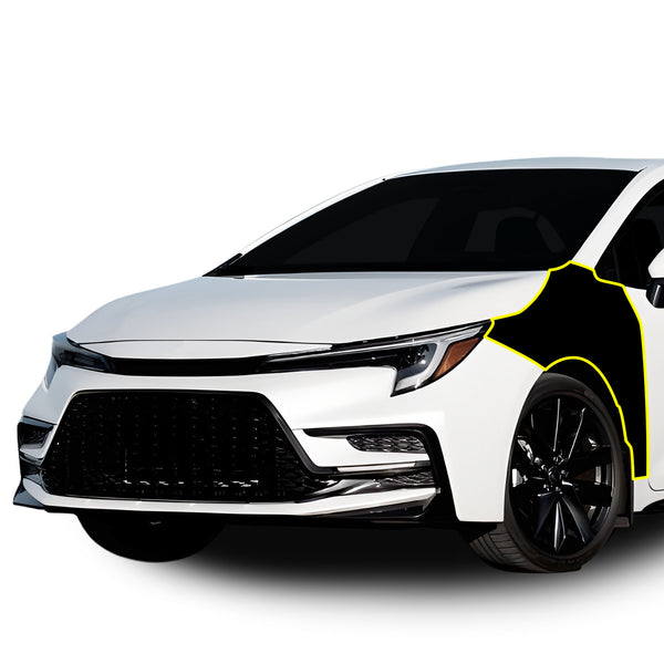 Fits Toyota Corolla 2020+ Precut Premium Gloss Black Carbon Fiber Fender Paint Protection Film PPF Decal Film Kit Cover