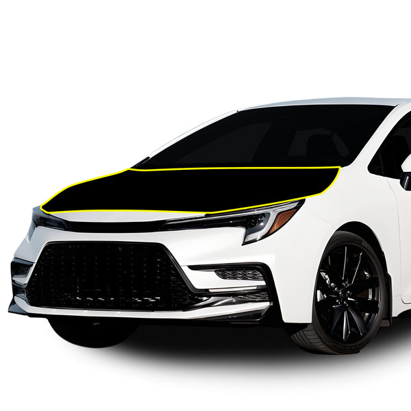 Fits Toyota Corolla 2020+ Precut Premium Gloss Black Carbon Fiber Hood Paint Protection Film PPF Decal Film Kit Cover