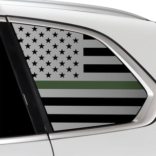 Buy thin-green-line Quarter Window American Flag Vinyl Decal Stickers Fits BMW X5 2023+