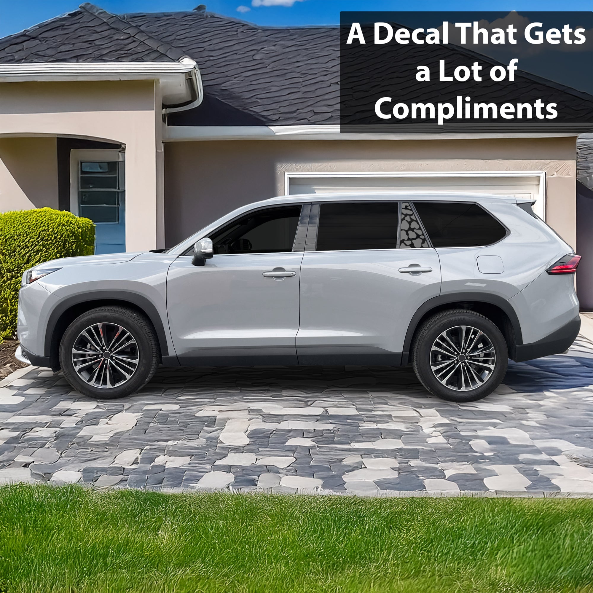 Animal Leopard Cheetah Cow Window Vinyl Decal Stickers Fits Toyota Grand Highlander 2024 2025 2026 2027