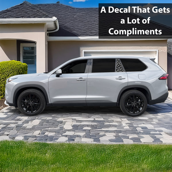 Animal Leopard Cheetah Cow Window Vinyl Decal Stickers Fits Toyota Grand Highlander 2024 2025 2026 2027