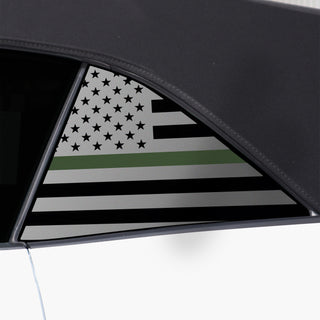 Buy thin-green-line Quarter Window American Flag Vinyl Decal Stickers Fits Ford Mustang Convertible 2024