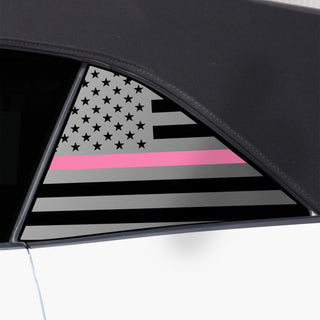 Buy thin-pink-line Quarter Window American Flag Vinyl Decal Stickers Fits Ford Mustang Convertible 2024