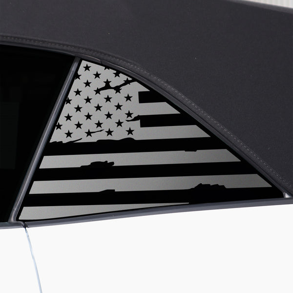 Quarter Window American Flag Vinyl Decal Stickers Fits Ford Mustang Convertible 2024