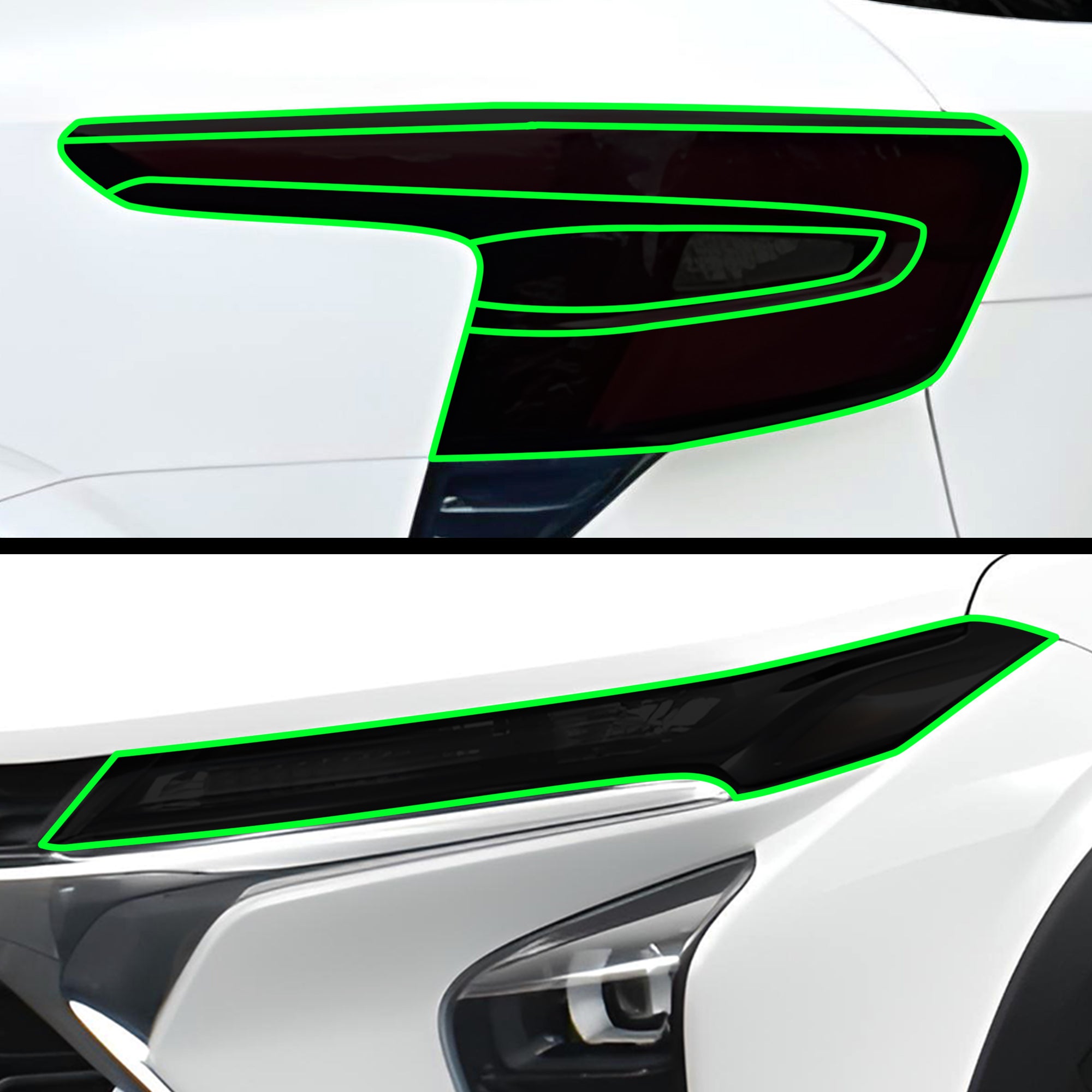 Full Headlight Taillight Precut Smoked PPF Tint Kit Film Overlay Fits Chevrolet Trax 2024 - 2025 - Bogar Tech Designs